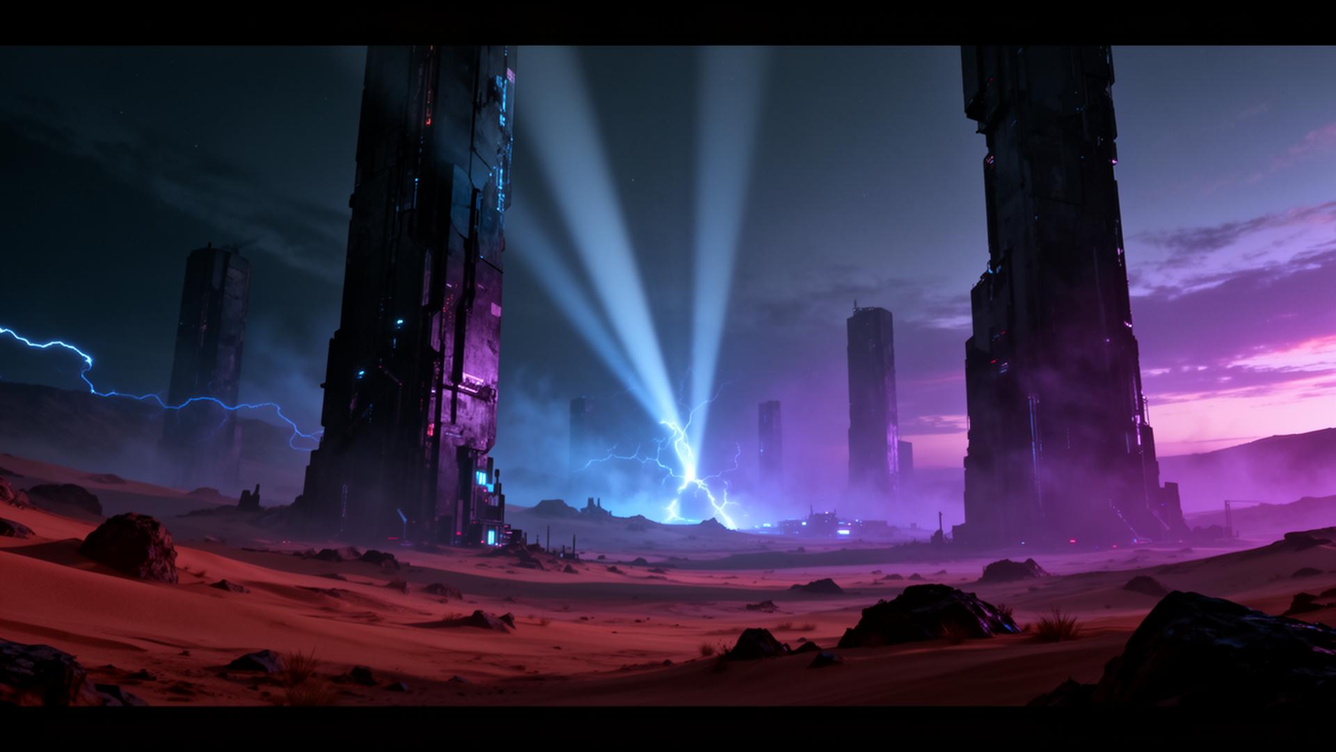 Cinematic Unreal Engine sci-fi environment